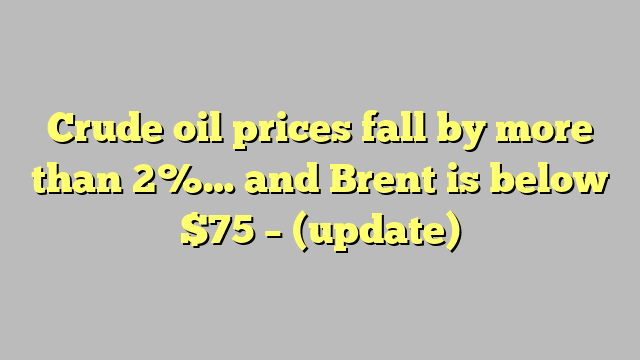 Crude oil prices fall by more than 2%… and Brent is below $75 – (update)