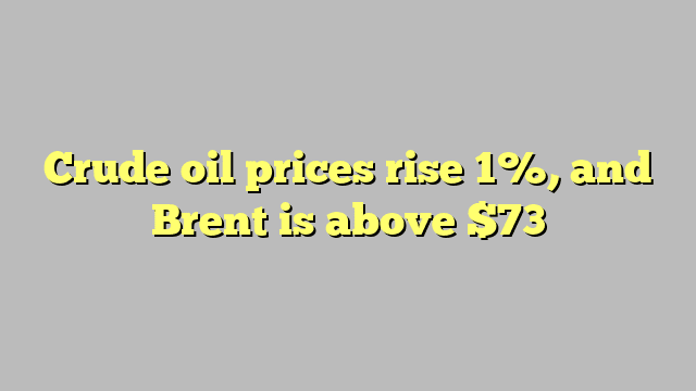 Crude oil prices rise 1%, and Brent is above $73