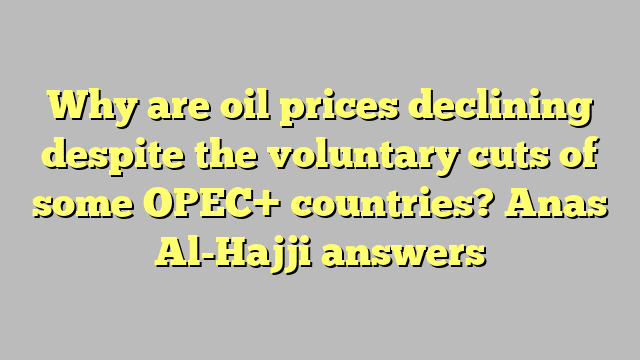 Why are oil prices declining despite the voluntary cuts of some OPEC+ countries?  Anas Al-Hajji answers