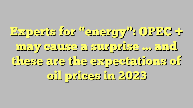 Experts for “energy”: OPEC + may cause a surprise … and these are the expectations of oil prices in 2023